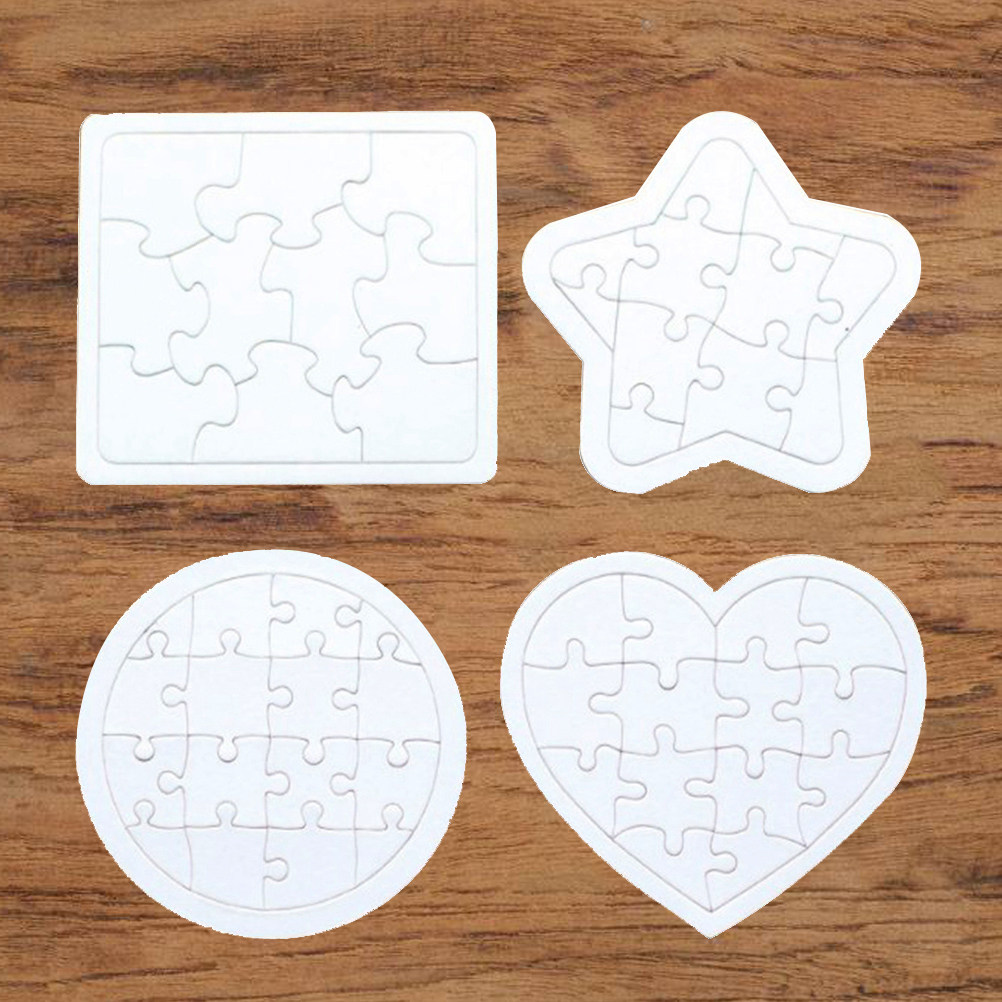 4 sztuki pustych puzzli dla dz – Puzzle Blank White recenzja i cena
